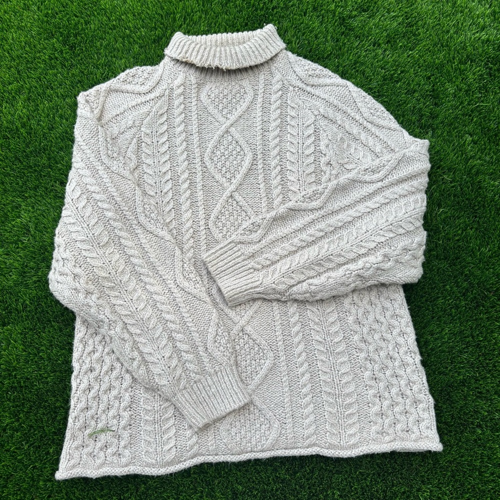 Essentials Cream Cable Knit Sweater - Picture 6 of 6